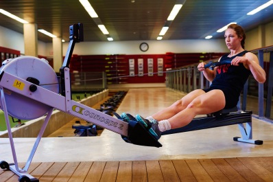 Collegate crew rower and ROTC member shoot for fitness feature